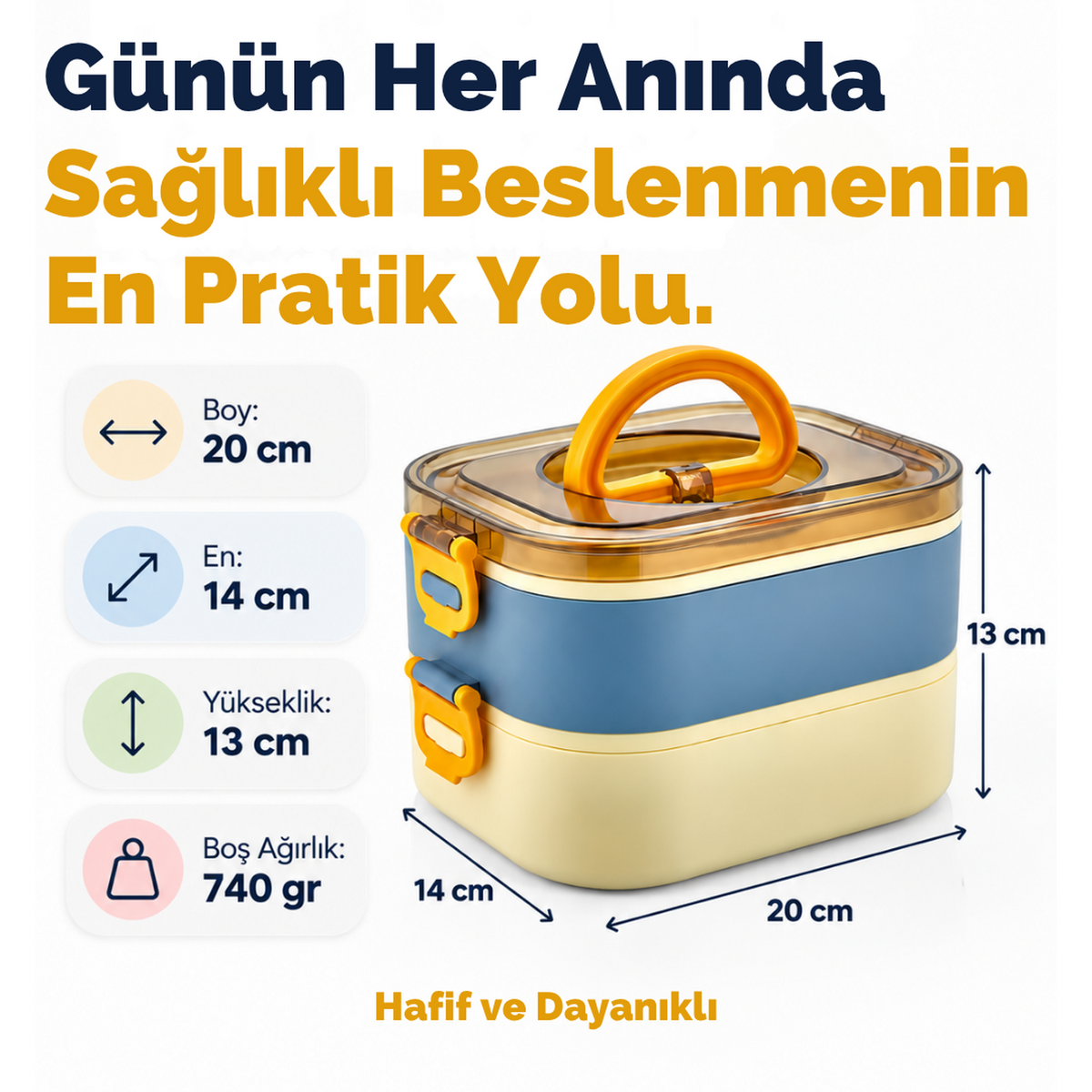 MultiTas™ - Paslanmaz Çelik Hazneli Yeni Nesil Sefer Tası | Lunch Box